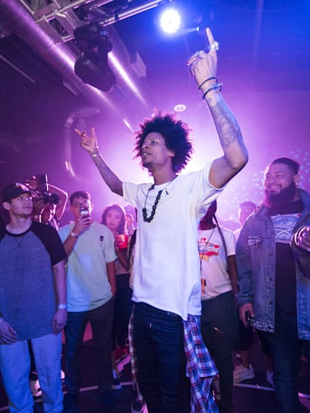 Laurent rocking the cypher at a party at Red Bull BC One Camp in Houston.