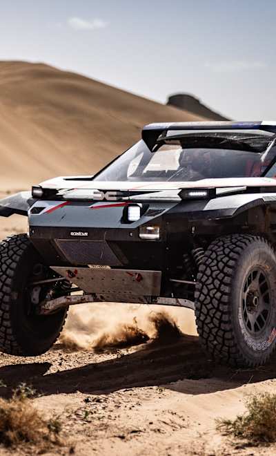 Nasser Al-Attiyah and Edouard Boulanger are seen at the first stage of the Rally Du Maroc, Stop 5 of the World Rally-Raid Championship 2024 in Zaghura, Morocco on October 7, 2024. 
