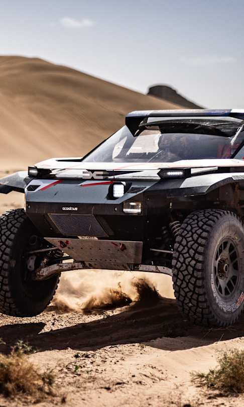 Nasser Al-Attiyah and Edouard Boulanger are seen at the first stage of the Rally Du Maroc, Stop 5 of the World Rally-Raid Championship 2024 in Zaghura, Morocco on October 7, 2024. 