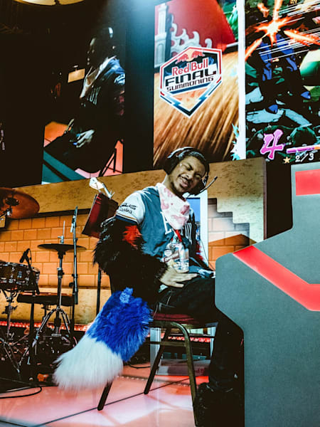 A photo of Dominique ‘SonicFox’ McLean during the Red Bull Final Summoning esports tournament.