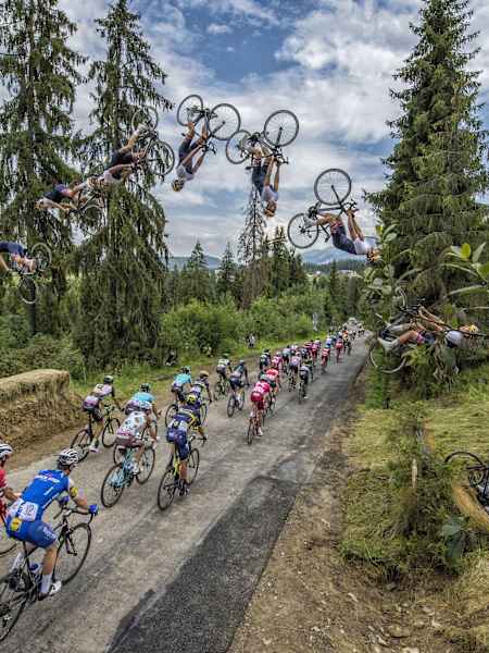 ティム・ケルン 写真集「The Peloton」自転車ロードレース サイクルロードレースをバックフリップで飛び越えろ！