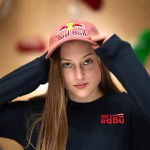 Aleksandra Totkova of Bulgaria is pictured in Red Bull apparel during the Red Bull Climbing Performance camp in Vrbnje, Slovenia, on April 8, 2025.