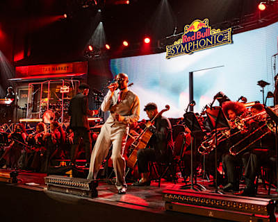 Asake performs at Red Bull Symphonic in Brooklyn, New York