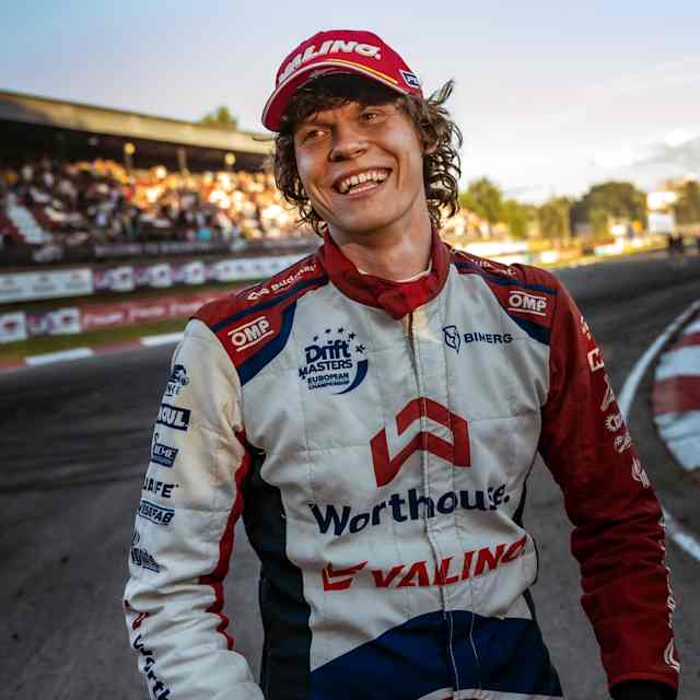 Piotr Wiecek aus Polen während der vierten Runde der Drift Masters European Championship in Riga, Lettland am 30. Juli 2022.