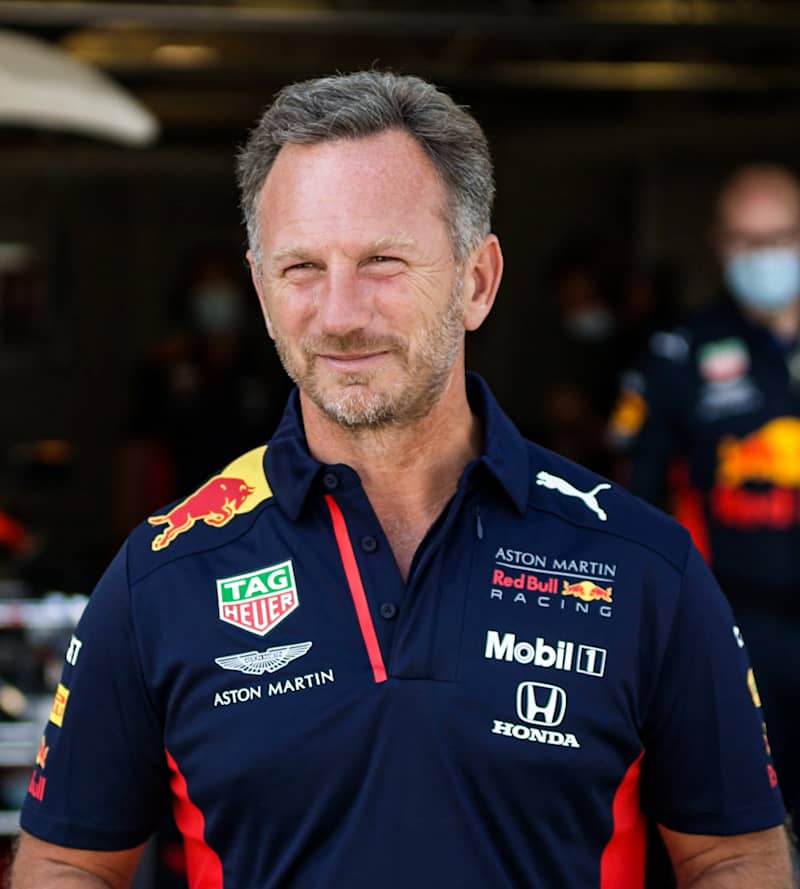 Chrisitan Horner in his Red Bull Racing team kit