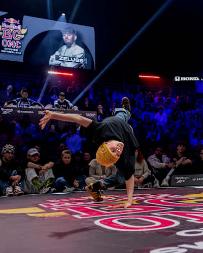In 2024, B Boy Lotus shows off his breakdance moves at the Red Bull BC One Cypher Switzerland