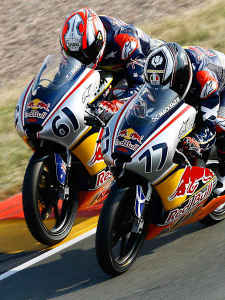 Arthur Sissis fighting with Taylor Mackenzie at Sachsenring 2010