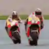 Marc Márquez e Dani Pedrosa in pista a Sachsenring