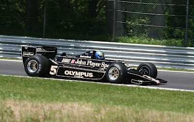 A Lotus 79 being driven in a Historic Grand Prix at Lime Rock Park circuit, Lakeville, Salisbury, Connecticut, USA, in May 2009. Photo by Mike Powell, via Wikimedia Commons
