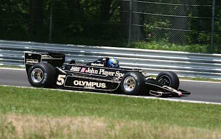 A Lotus 79 being driven in a Historic Grand Prix at Lime Rock Park circuit, Lakeville, Salisbury, Connecticut, USA, in May 2009. Photo by Mike Powell, via Wikimedia Commons
