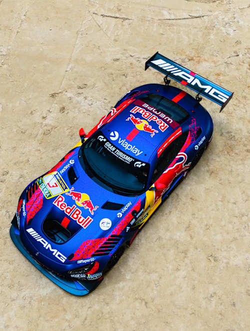 The striking Red Bull Team Abt (DTM) race car revealed in Meppen, Germany, on March 5, 2026, as Max Verstappen prepares for the ADAC RAVENOL 24h Nürburgring 2026 season