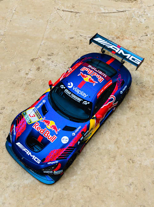The striking Red Bull Team Abt (DTM) race car revealed in Meppen, Germany, on March 5, 2026, as Max Verstappen prepares for the ADAC RAVENOL 24h Nürburgring 2026 season