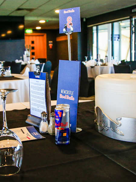 Kingston Park matchday hospitality set up