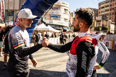Tomáš Slavík et Felipe Agurto lors du Red Bull Valparaíso Cerro Abajo 2025.