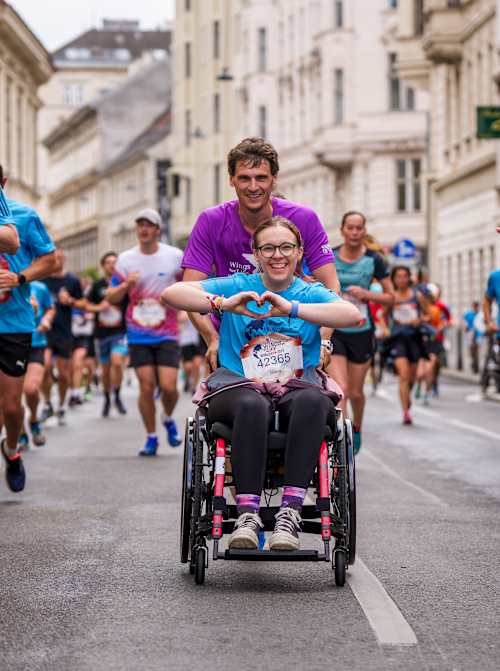 Participants seen during the Wings for Life World Run in Vienna, Austria on May 4, 2025   