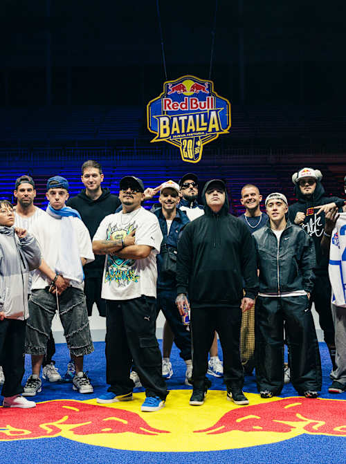 Participants pose for a portrait prior the Red Bull Nueva Historia in Buenos Aires, Argentina on November 29, 2025