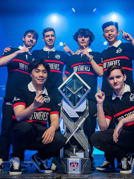 Winners 100 Theives pose for a portrait after winning Red Bull Home Ground 2022 in Manchester, UK on December 11, 2022.