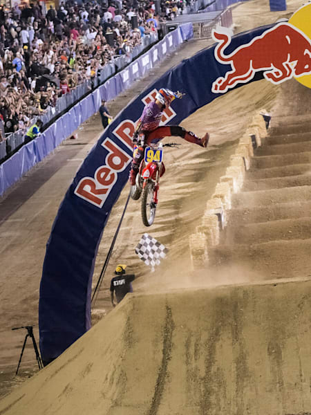 Ken Roczen and Brandon Hartranft compete in Red Bull Straight Rhythm.