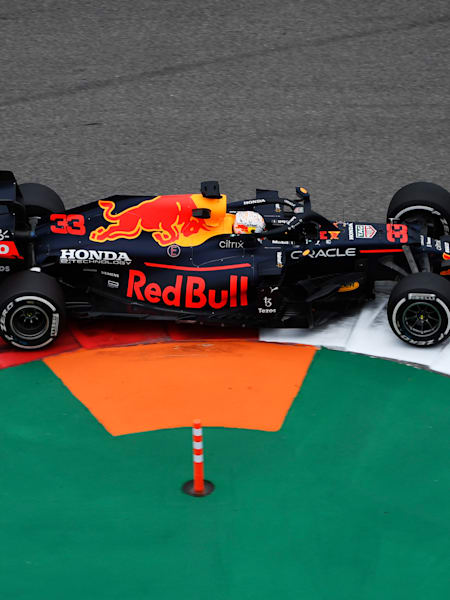 Max Verstappen of Red Bull Racing Honda at the Russian Grand Prix on September 26, 2021.
