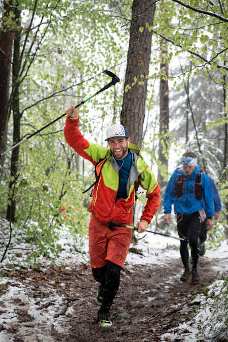 Participants perform during the sixth edition of the Wings for Life World Run - App Run in Bad Reichenhall, Germany