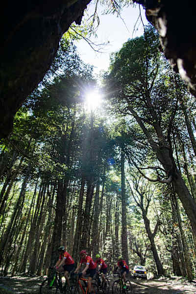 The cyclists were at the mercy of Mother Nature