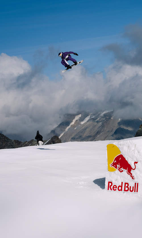 Mark McMorris performs at the Red Bull Performance Camp in Saas Fee