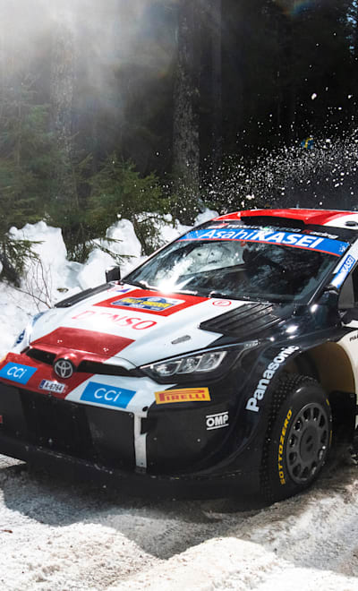 Kalle Rovanperä (FIN) and Jonne Halttunen (FIN) of team TOYOTA GAZOO RACING WRT perform during World Rally Championship Sweden in Umea, Sweden on February 9, 2023