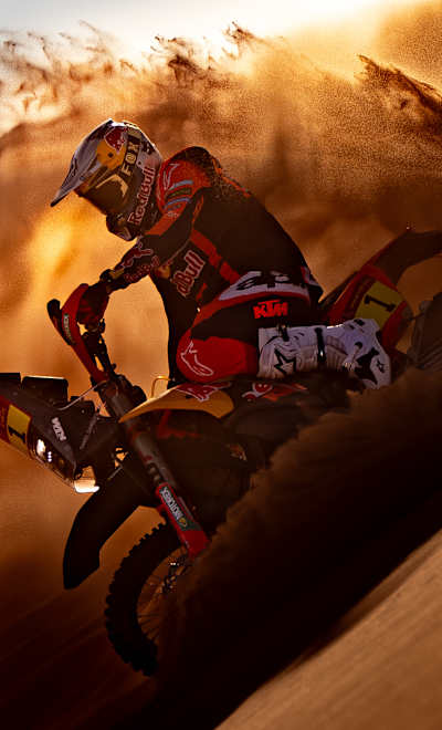 Daniel Sanders of the Red Bull KTM Factory Racing  seen during the Dakar Rally 2026 Testing in Merzougha, Morocco on October 18, 2025. 