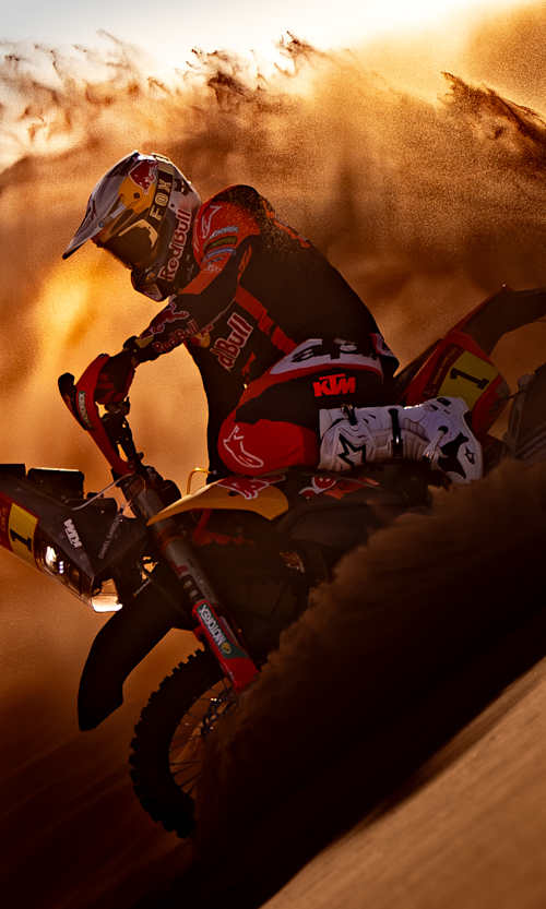 Daniel Sanders of the Red Bull KTM Factory Racing  seen during the Dakar Rally 2026 Testing in Merzougha, Morocco on October 18, 2025. 