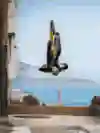 Danny MacAskill performing an aerial trick.