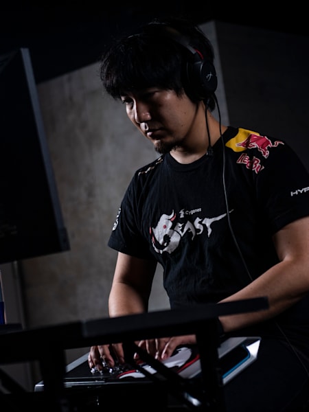 Street Fighter pro player Daigo 'The Beast' Umehara poses for a portrait at the Red Bull Gaming Sphere in Tokyo, Japan.