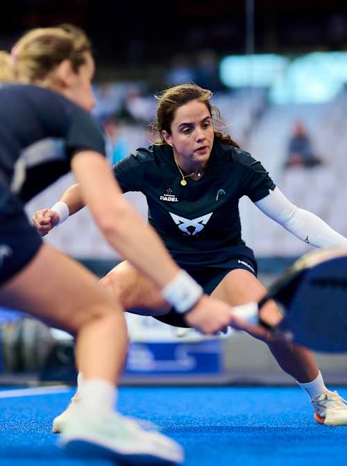 Ariana Sanchez and Paula Josemaria at the Gijon Premier Padel P2 in Palacio de Deportes de la Guía on February 27, 2025