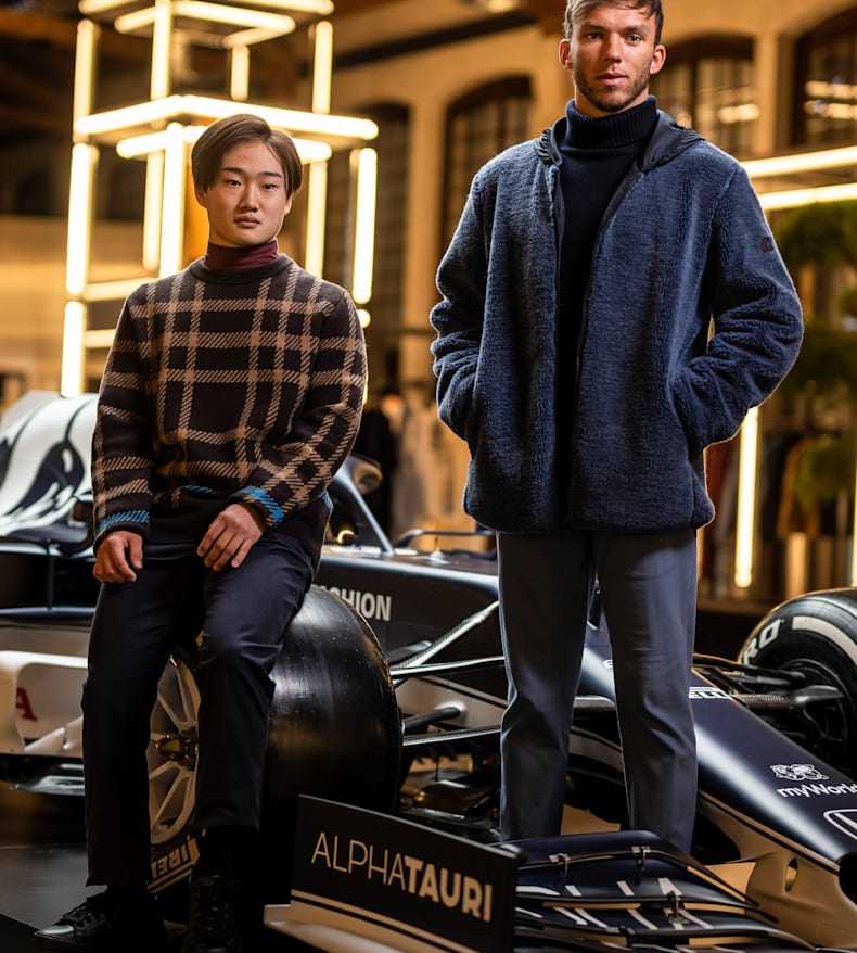 加斯利与角田裕毅的f1新车时尚登场