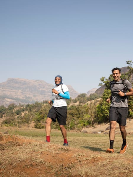Trail runners participate in Deccan Ultra in the Western Ghats of India.