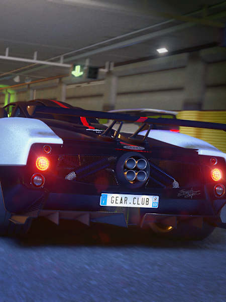 Screenshot aus Gear.Club Unlimited 3 für Nintendo Switch 2 zeigt einen Pagani Zonda.
