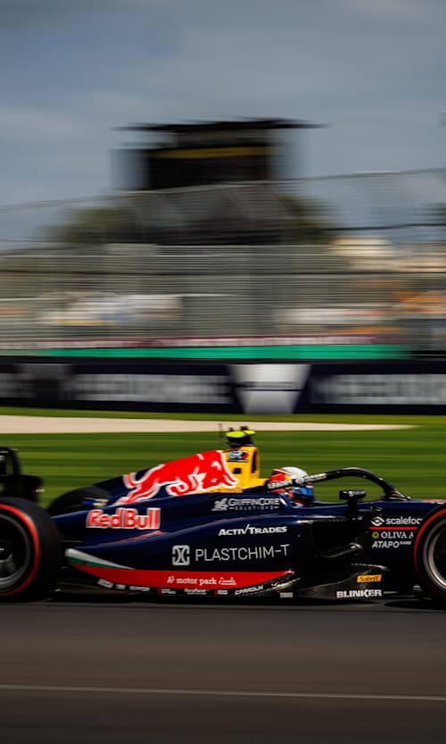 Nikola Tsolov racing F2 in Australia 2026