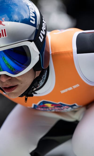 Stephan Embacher performs at Red Bull Skoki w Punkt in Zakopane, Poland, on April 05, 2025.