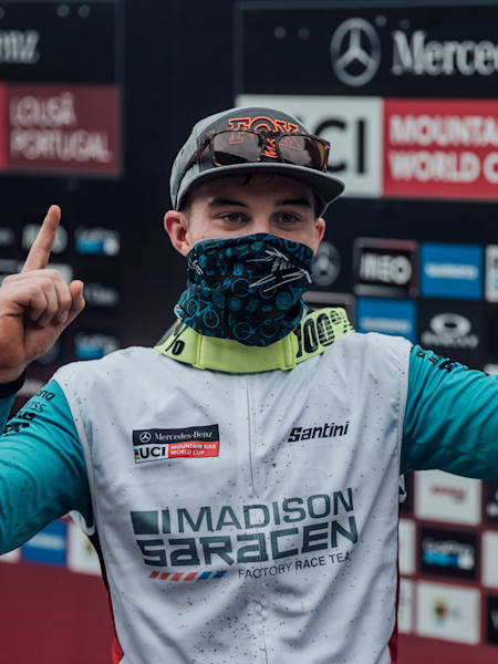 Matt Walker seen at UCI DH World Cup in Lousa, Portugal on November 1st, 2020