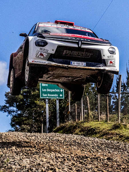 Yohan Rossel jumped from third to first on Saturday in Chile