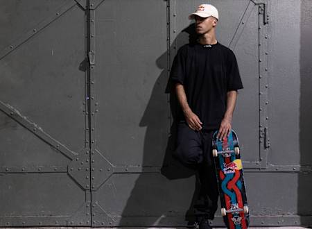 L7nnon poses for a portrait at Rio de Janeiro, Brazil on January 19, 2023.