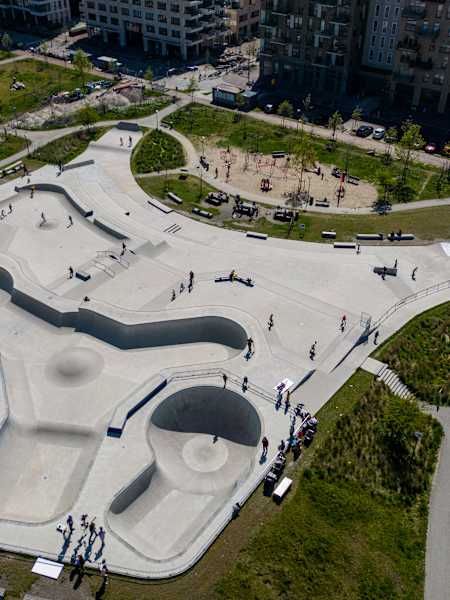 Het skatepark op Zeeburgereiland, Amsterdam