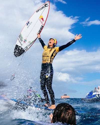 Molly Picklum celebrates after winning the 2025 WSL Finals Fiji