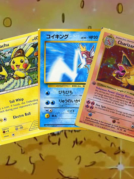 Des cartes Pikachu, Magicarpe et Dracaufeu, parmi les plus chères du marché.