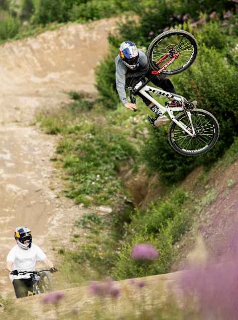 British MTB rider Kade Edwards performs during Paradigm in Chatel, France. 