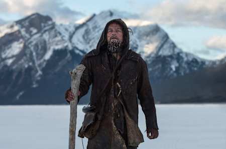 O ator Leonardo DiCaprio na pele de Hugh Glass.