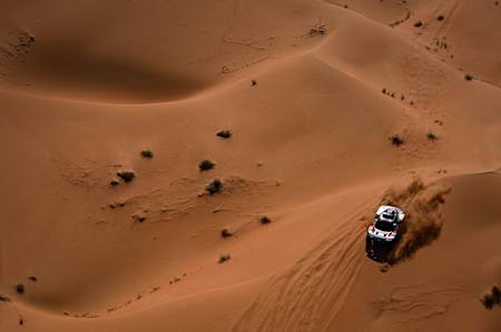 Carlos Sainz and Lucas Cruz on their Audi RS Q e-tron E2 of the Team Audi Sport during the Stage 6 « 48 Hours Chrono » of the Dakar 2024 from January 11 to 12, 2024 around Subaytah, Saudi Arabia 