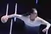 Handball player Cristina Neagu of Romania is seen during the filming of 'The science behind Cristina Neagu’s unstoppable shot' in Bucharest, Romania.