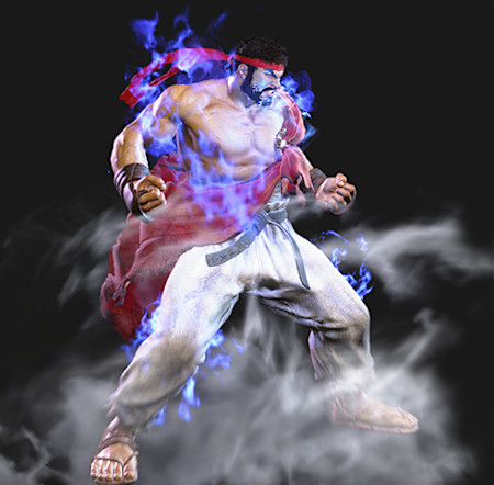 A screengrab of Ryu in Street Fighter 6. 