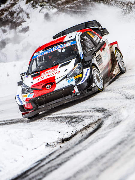 Kalle Rovanpera of team Toyota Gazoo Racing perform during the World Rally Championship Monte Carlo in Gap, France, January 24, 2021.