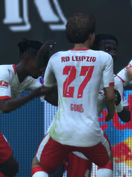 RB Leipzig-Spieler bejubeln ein Tor in FC 26.